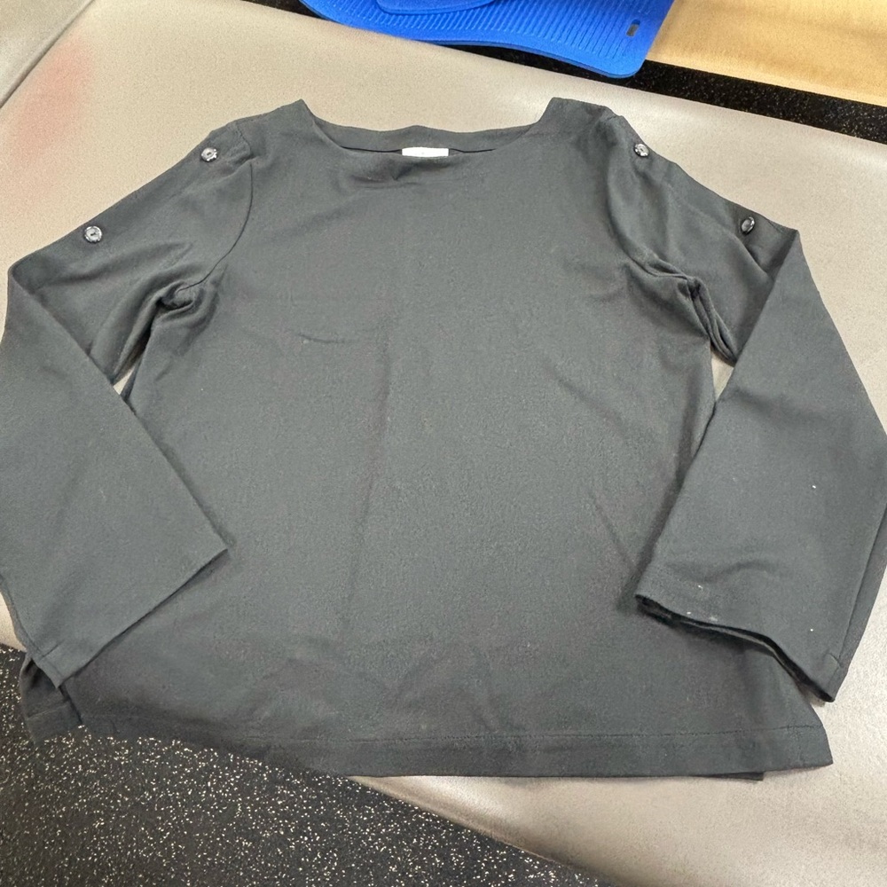 J Jill Size Medium Women’s Tunic Black Shirt. EUC
